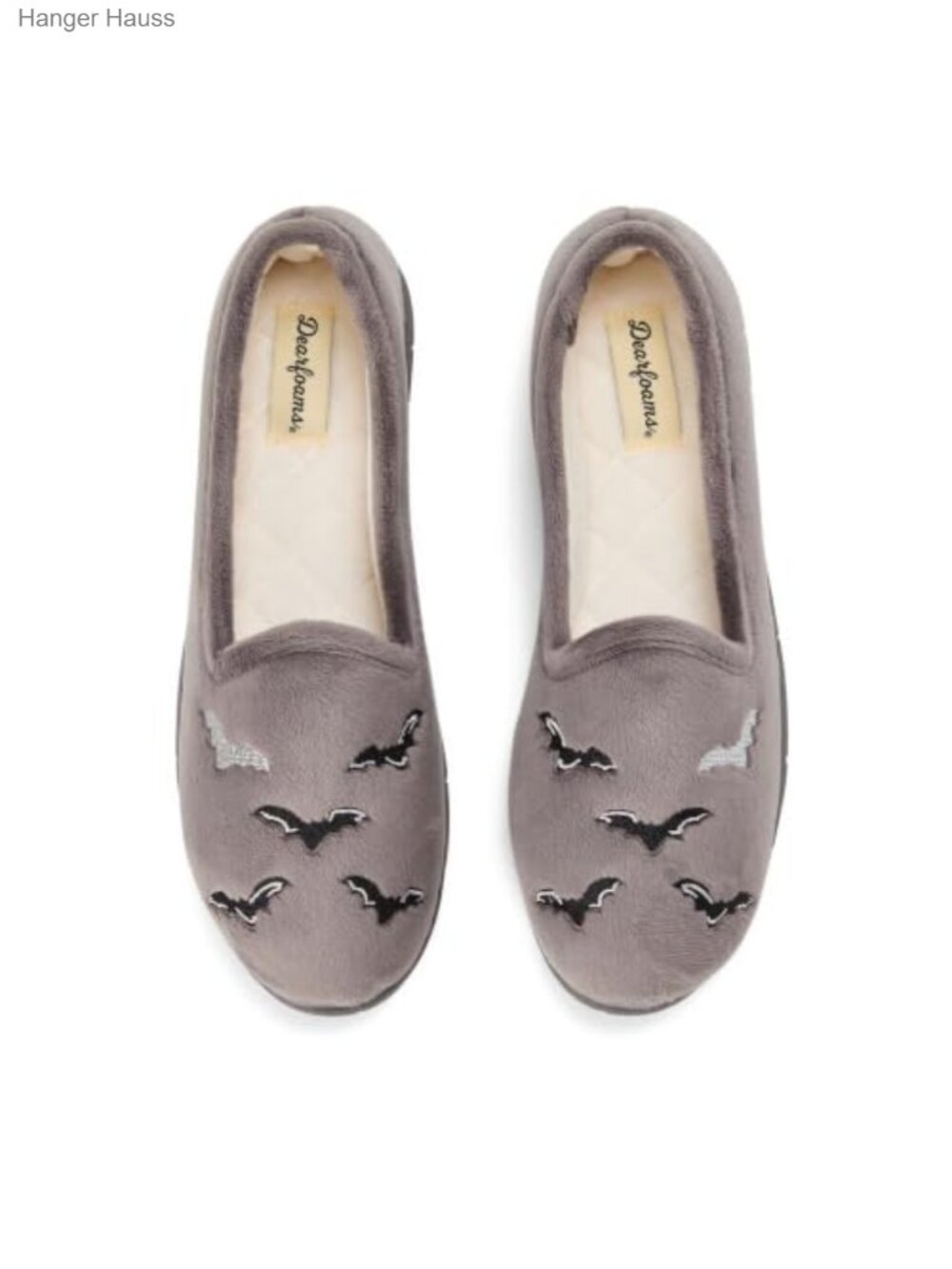 Velour Memory Foam Slippers Closed Back House Shoes
